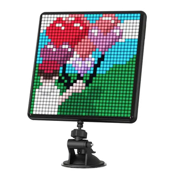 Divoom Pixoo-Max Multi-Purposes Bluetooth Digital Photo Frame, APP Cellphone Control Display 32 x 32 Programmable Pixel Art Led Display, Neon Light for Home Decoration, Business Advertisement, Window Sign - Imported from UK